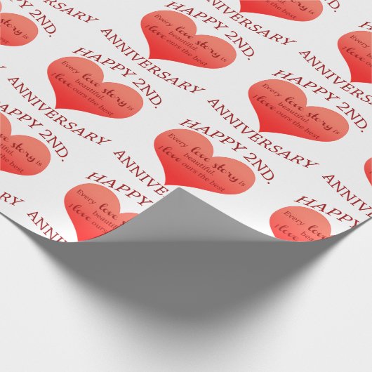 2. Jahrestag Geschenkpapier (Ecke)