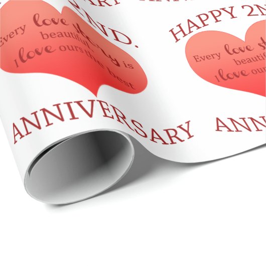 2. Jahrestag Geschenkpapier (Rolleneckpunkt)