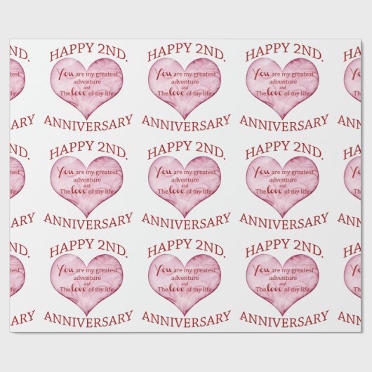 2. Jahrestag Geschenkpapier (Flach)
