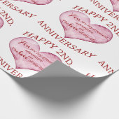 2. Jahrestag Geschenkpapier (Ecke)