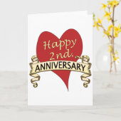 2. Jahrestag Karte (Gelbe Blume)