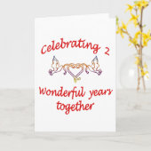 2. JAHRESTAG KARTE (Gelbe Blume)