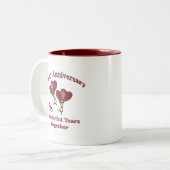 2. Jahrestag Zweifarbige Tasse (Vorderseite Links)