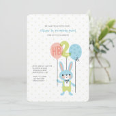 2-jährig-Häschen-Geburtstags-Einladung Einladung (Stehend Vorderseite)