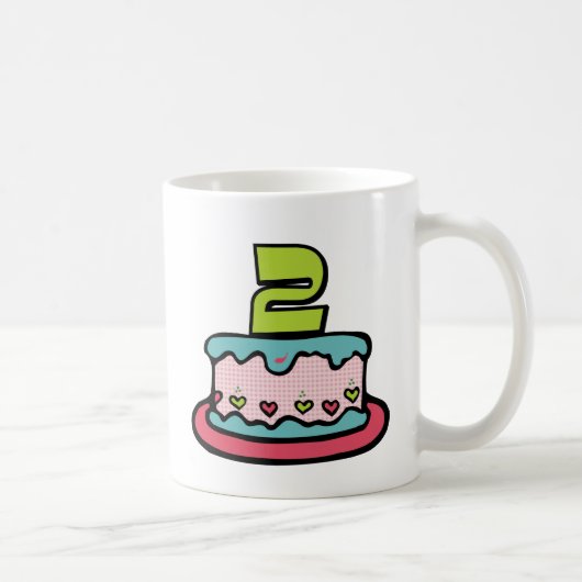 2-jährige Geburtstagstorte Kaffeetasse (Rechts)