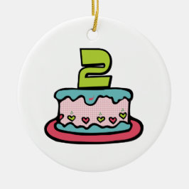 2-jährige Geburtstagstorte Keramikornament