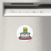 2-jährige Geburtstagstorte Magnet (In Situ (Geschirrspüler))