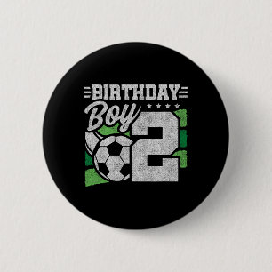 2-jähriger Fußball-Geburtstag - Jungen 2. Geburtst Button