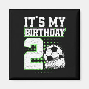 2-jähriger Fußballjunge Es ist mein 2. Geburtstag Magnet