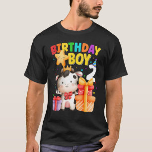 2-jähriger Geburtstagsjunge 2. Kuh Bauernhof Tiere T-Shirt