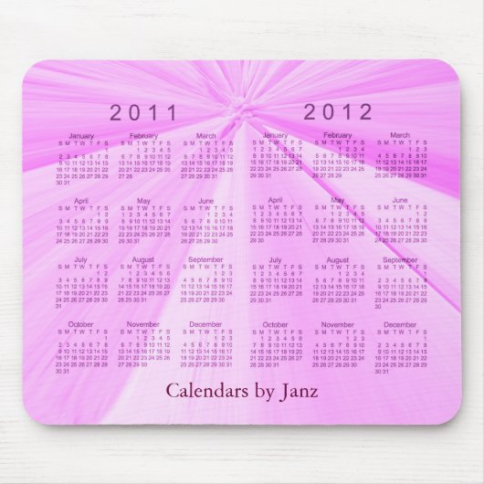 2-jähriger Kalender 2011-2012 Mousepad (Vorne)