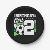 2-jähriges Fußball-Party 2. Geburtstagskind Pappteller (Vorderseite)