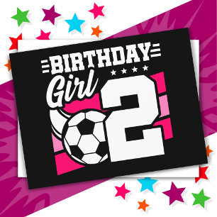 2-jähriges Fußball-Party 2. Geburtstagskind Postkarte