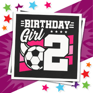 2-jähriges Fußball-Party 2. Geburtstagskind Serviette