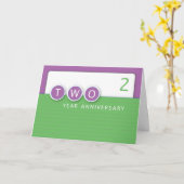 2-jähriges Jubiläum der Mitarbeiter, Kreis Karte (Gelbe Blume)