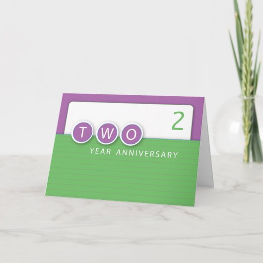 2-jähriges Jubiläum der Mitarbeiter, Kreis Karte (Vorderseite)