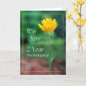 2-jähriges Jubiläum, Erholung des Drogenkonsums Karte (Gelbe Blume)