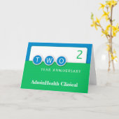 2-jähriges Mitarbeiterjubiläum mit Circles Karte (Gelbe Blume)