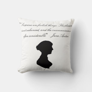 2 Jane Austen schaut in eines hinein! Kissen