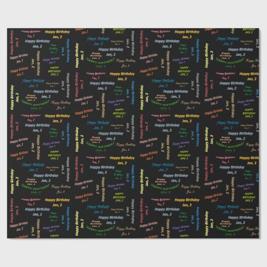 2. Januar Geschenkpapier (Flach)