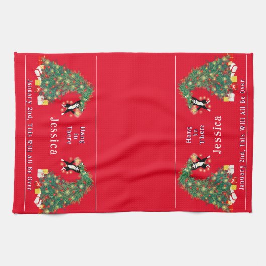 2. Januar wird alles über Weihnachten Geschirrtuch (Horizontal)