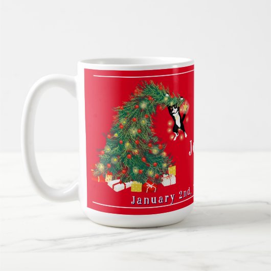 2. Januar wird alles über Weihnachten Kaffeetasse (Links)