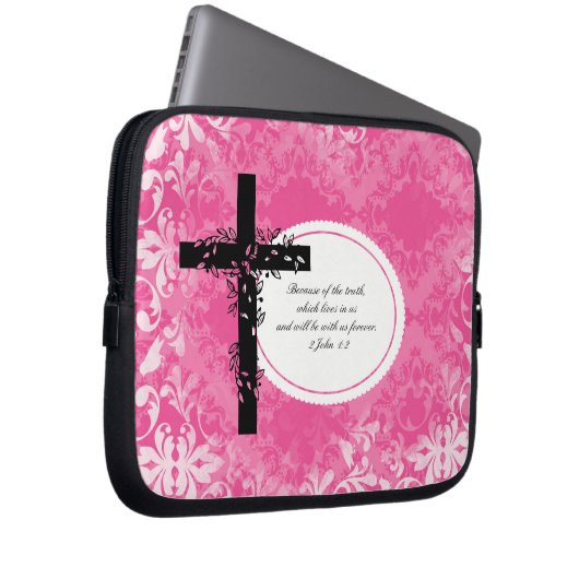 2 John-1:2 Laptop-oder Netbook Laptopschutzhülle (Vorne Rechts)
