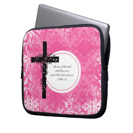 2 John-1:2 Laptop-oder Netbook Laptopschutzhülle (Vorderseite Links)