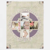 2. Jr. Hochzeitstag 5 Foto Fleecedecke (Vorderseite)