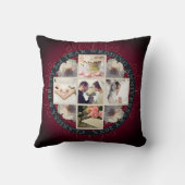 2. Jr. Jubiläum der Hochzeitsfeier Smokey Lila Cot Kissen (Rückseite)