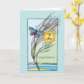 2. Jubiläum 12 Schritte Erholung Support, Ermutigu Karte (Gelbe Blume)