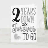 2. Jubiläum, 2 Jahre für immer zur Karte (Vorderseite)