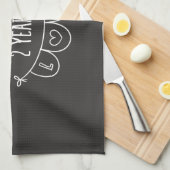 2. Jubiläum Geschenk für ihre Chalk Herz Hand Dra Geschirrtuch (Viertel Falte)