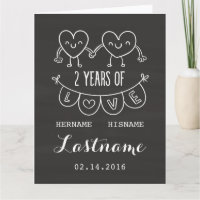2. Jubiläum Geschenk für ihren Chalk Personalisier