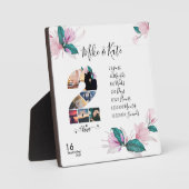 2. Jubiläum glücklich,Collage des benutzerdefinier Fotoplatte (Vorderseite)