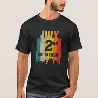 2. Juli limitierte Ausgabe 2. Juli Tag Monat 7 Ret T-Shirt
