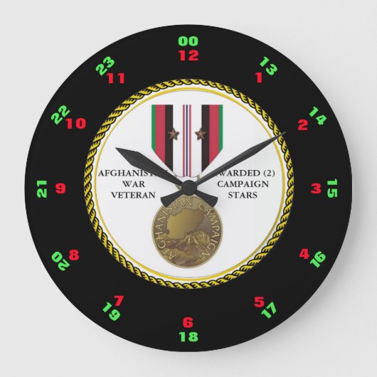 2 KAMPAGNE STARTEN AFGHANISTAN KRIEG VETERAN GROßE WANDUHR (Vorderseite)