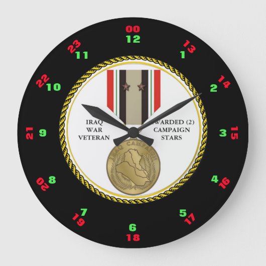 2 KAMPAGNE STARTEN IRAK KRIEG VETERAN GROßE WANDUHR (Vorderseite)