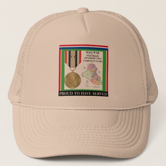 2 KAMPAGNE STARTEN IRAK KRIEG VETERAN TRUCKERKAPPE (Vorderseite)