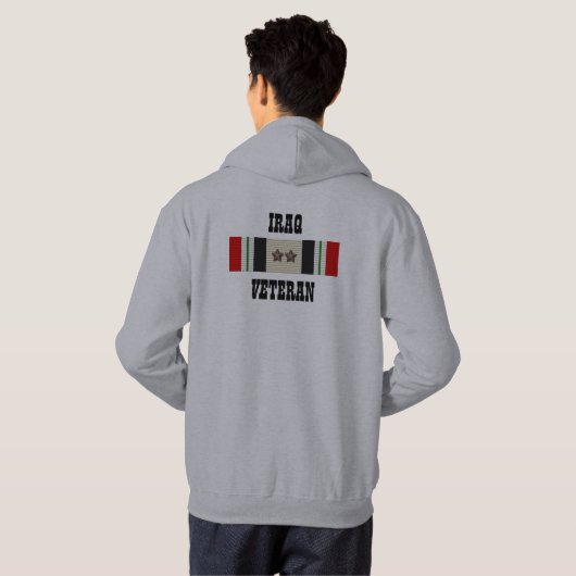 2 KAMPAGNSTERN / IRAK VETERAN HOODIE (Schwarz voll)