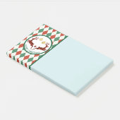 2 Kariertes Hirschspringen auf einer Raute Muster Post-it Klebezettel (angewinkelt)