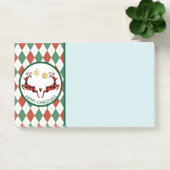 2 Kariertes Hirschspringen auf einer Raute Muster Post-it Klebezettel (Büro)