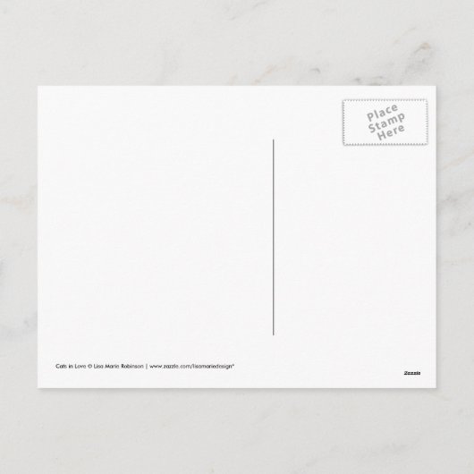 2 Katzen in Liebe | Valentine Themed Postkarten (Rückseite)