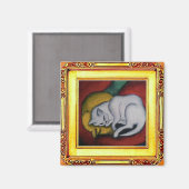 2 Katzen von Franz Marc Magnet (Vorderseite/Rückseite)