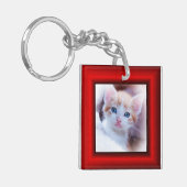 2 Katzenrotes Foto Schlüsselanhänger (Vorderseite links)