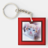 2 Katzenrotes Foto Schlüsselanhänger (Vorderseite)