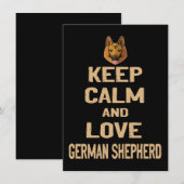 2 Keep Calm And Love German Shepherd Einladung (Vorne/Hinten)
