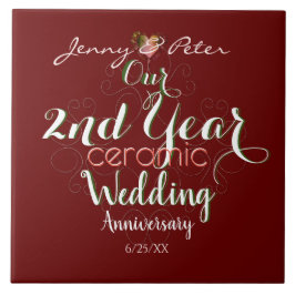 2. Keramik Hochzeitstag Fliese