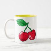 2 Kirschen Zweifarbige Tasse (Links)