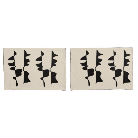 2 Kissenbezüge - Abstrakte Doppelseite (Vorderseite-Set)